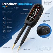 Smart Tweezer SMD Component Tester With Auto Identification, LCD Display, Data Hold, Type-C Charging, Gold-Plated Test Tips For Resistor, Capacitor, Diode And Inductor Testing - Multicolor - View 5