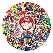 Hasbro 53pcs Cartoon Mario Graffiti Stickers Super Mario Game Stickers Luggage Skateboard DIY Waterproof Stickers - Multicolor - View 9