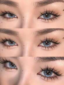 80pcs Lower Eyelashes Women's Group False Eyelashes B Curl Segmented Realistic Korean Style Slouchy ACE Trilogy Eyelashes Suitable For Beginners Natural Single Cluster - B - View 2