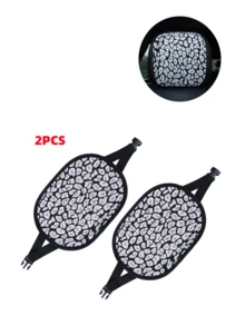 Almohada de cuello para asiento de coche con estampado de leopardo, soporte de cuello universal de fácil instalación para conducir, accesorio decorativo para coche, funda de almohada para cabeza - Lino con estampado de leopardo - Ver 14