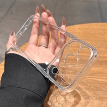 透明 TPU 軟手機殼,相容 iPhone 18 Pro Max 17/17 Air/17 Pro/17 ProMax,透明手機殼,相容 iPhone 18 17 16 15 14 13 12 11 PRO MAX Plus SE 7 8 Plus,17 Pro Max Apple 手機殼,Apple 18 Pro Max 手機殼,透明極簡手機殼,聖誕禮物 - 無色 - 查看 3