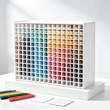 1 Set Large Colorful Coded Marker Set | Multiple Grid Options, With Storage Box, Suitable For School Projects, Art Classes And Student Artists - A - View 6