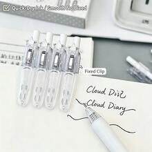 4pcs Angel Light Bow Click Neutral Gel Pens With Soft Rubber Grip, Highly Attractive Boxed Black Ink 0.5mm Student Exam Pens - Transparent Bow - View 9