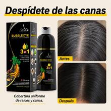 Crema de tinte negro natural 500ml gran capacidad para hombre y mujer, color permanente, uso doméstico. - Negro - Ver 5