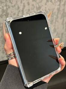 Luxury Cute Handmade Heart Rhinestone Transparent Acrylic Hard Shell Phone Case, Compatible With IPhone Duo, Minimalist Ultra-Thin Protective Case, Compatible With Apple 18 Ultra Fold, Minimalist Shockproof Back Cover - Clear Heart Bow Rhinestone - View 6