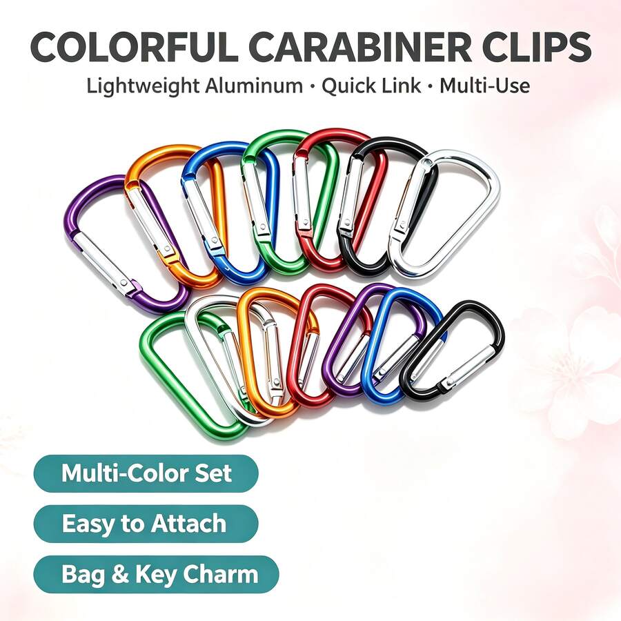 Carabiner Backpack Water Bottle Quick Clip Multi-Function D-Shaped Spring Hook Outdoor Climbing Hook - One Size - View 1