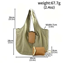 1pc Reusable Mini Keychain Tote Bag With Key Ring, Foldable Supermarket Shopping Bag, Daily Use Accessory - Multicolor - View 24