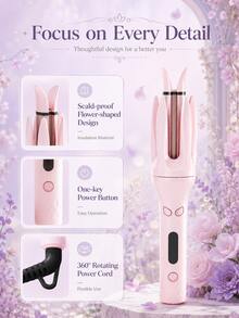 GENAI 32mm Automatic Rotating Curling Iron, Fast Heating Anti-Scald Hair Curler, Portable Travel Styling Tool, Suitable For Gifts - Multicolor - View 10