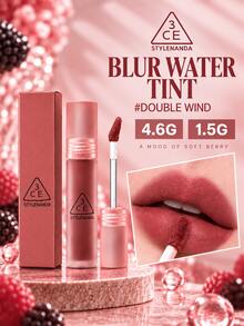 3CE Water Mist Lip Glaze #DOUBLE WIND, Ukuran Penuh 4.6g/Sampel 1.5g, Hasil Akhir Matte Lembut, Tidak Lengket, Pengunci Warna Membentuk Lapisan Sekali Sapu, Tahan Lama, Kebutuhan Sehari-hari - #ANGIN GANDA - View 2