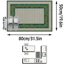 1PC Light Green Pine Branch & Pine Cone Plaid Area Rug, Faux Cashmere Material Rectangular Christmas Holiday Pattern, Machine Washable Suitable For Living Room Bedroom Daily Home Decor, Aesthetic Home Decoration - Multicolor - View 13