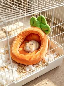1pc Pet Mat Rabbit Bed Pad, Rabbit Winter Warm Bed Pad, Hamster Bed Guinea Pig Bed, Suitable For Hamsters, Rabbits, Guinea Pigs And Other Small Pets All Season Sleep Bed - Round - View 6