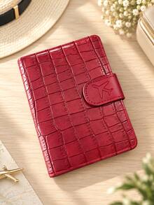 Rfid Blocking Passport Holder, 1pc Pu Leather Crocodile Pattern Travel Wallet, Multi Card Slots, Id Window, Credit Card & Boarding Pass Organizer, Snap Closure Airplane Embossed Passport Cover Case For Women Men, International Travel Essentials - A - View 16