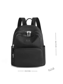 Balo mini nhiều ngăn màu trung tính, ba lô đeo vai nhỏ bằng nylon nhẹ chống thấm nước dùng cho du lịch hằng ngày, mua sắm và đi học - Nhiều màu - Xem 6