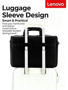 Lenovo Original Laptop Bag B15Pro Handheld Crossbody Shoulder Bag Business Slim Unisex Sleeve Case Black Compatible With Laptops Up To 16 Inches - View 2