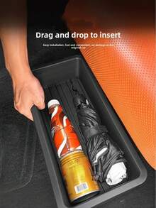 Universal Car Seat Under Storage Box, Pull-Out Hidden Tray Organizer, Multi-Function Under Seat Storage Bin, Space-Saving Front And Rear Seat Interior Storage Container, Car Interior Accessories - A - View 1