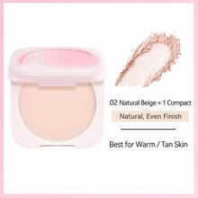 FOMIX 20g Extra Large Soft Focus Setting Powder, Lightweight Oil Control Pressed Powder, Silky Soft Matte Finish, Long-Lasting Soft Focus, Waterproof Sweat-Resistant Non-Caking Face Powder - 02#Natural Color - View 5