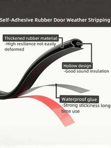 1pc Self-Adhesive Windproof Soundproof Safety Door Seal Strip - Multicolor - View 7