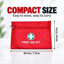 89pcs Compact First Aid Kit, Portable Emergency Survival Medical Box With Scissors And Bandages, For Home, Travel, Business, Vacation, International Travel - View 4