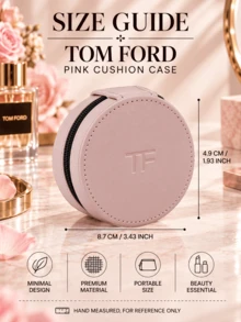 Tom Ford TF粉色氣墊盒,8.7*4.9cm,便攜,拉鍊閉合,光滑材質,簡約優雅,出行必備,適用於化妝品收納 - TF 粉色氣墊盒 - 查看 11