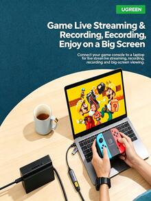 UGREEN HDMI Video Capture Card 4K HD Input Compatible With VR Sony Camera Switch/PS5 PC Mobile Tablet Live Streaming Video Recording USB/Type-C Capture Converter - View 4
