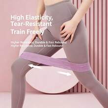 Fabric Resistance Bands, Exercise Resistance Bands For Legs And Glutes Yoga Pilates Rehabilitation, Fitness Elastic Bands, Home Gym - Multicolor - View 2
