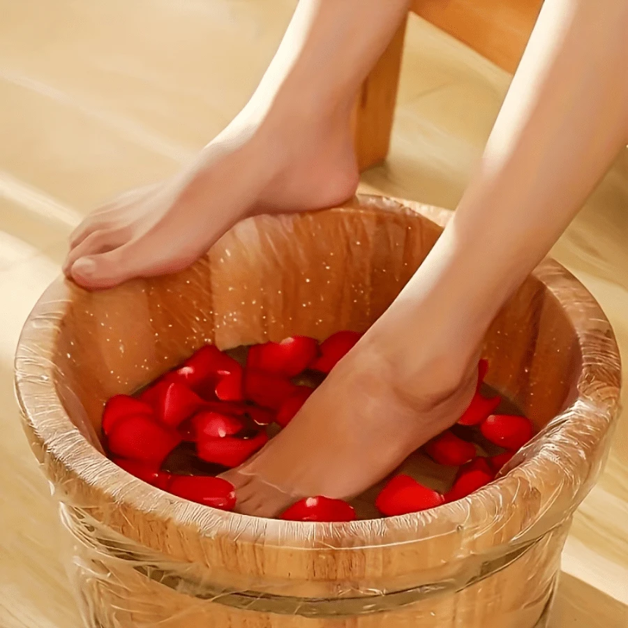 Disposable Foot Soak Bags For Foot Bath, Foot Therapy, Foot Relaxation, Foot Mask, Foot Basin, Foot Soak Film, Wooden Bucket Plastic Foot Soak Bags