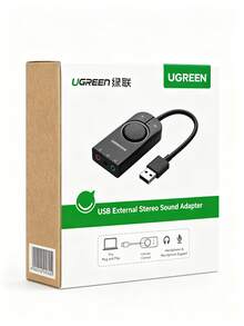 UGREEN CM129 External USB Sound Card, Computer Laptop Audio Converter, Headphone Microphone Speaker, Driver-Free USB 2.0 To 3.5mm Audio Headset Adapter, Plastic Shell Version, Compatible With PS4 And Mobile Phones - View 7