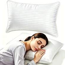 Bantal Tidur Standar Bergaya Hotel Mewah, Bantal Leher Lembut dan Nyaman dengan Dukungan yang Kokoh, Bantal Tidur Serbaguna untuk Tidur Miring, Telentang, dan Tengkurap, Hadiah Perlengkapan Tidur Rumah yang Praktis untuk Pria dan Wanita - Putih - View 11