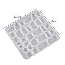 1pc Silicone Resin Mold Alien Oval Water Droplet Arch Ghost Mushroom Head Silicone Resin Mold For Diy Earring Pendant Keychain - White - View 11