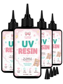 100/200/300ml Transparent Hard UV Resin, Upgraded Formula High Transparency Hard Glue, UV Curable Pre-Mixed Epoxy Resin, Suitable For DIY Handmade Jewelry Making Kit, Used For Resin Casting And Coating Crafts - UV Resin - View 13
