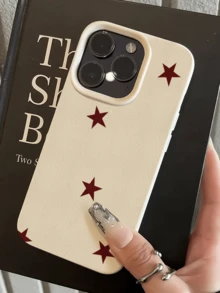 1件 白色復古星軌個性化極簡全包覆TPU防摔手機殼，適用於Apple 18 17 16 15 14 13 12 11 Pro Max Air保護殼，兼容三星系列 - 彩色 - 查看 3