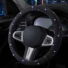 1-Piece Rhinestone Car Steering Wheel Cover, Shiny Diamond Steering Wheel Cover, No Inner Ring, Women's Car Interior Accessories - Steering Wheel Cover - View 9