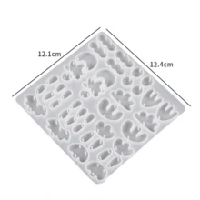 1pc Silicone Resin Mold Alien Oval Water Droplet Arch Ghost Mushroom Head Silicone Resin Mold For Diy Earring Pendant Keychain - White - View 12