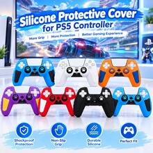 P5 Silicone Game Controller Protective Case, Anti-Drop Anti-Scratch Controller Cover With Stickers And Joystick Caps - View 3