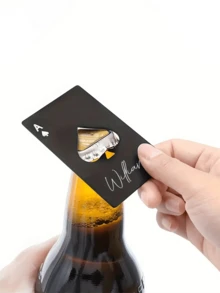 1/2/3/Pcs Personalized Stainless Steel Bottle Opener With Name/Information- Ace Design(Spade Symbol And Heart Jack Style)- Heavy-Duty Keychain-Style Keyring, Suitable For Men, Wedding Gift, Birthday Gift- Can Be Engraved With Name - Multicolor - View 4