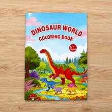 Dinosaur World Coloring Book For Kids, 32-Page Dinosaur Themed Coloring Workbook, Prehistoric Creature Drawing Activity Book, Children's Reading And Writing Toy, Preschool Boys And Girls Birthday Gift - Blue - View 8