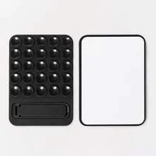 1pc Silicone Suction Cup Phone Stand With Foldable Kickstand, Back-Mounted Hands-Free Phone Holder For Mirror Selfies, Video Calls, Desk Use & Travel - Multicolor - View 10