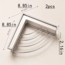 1pc/2pcs Drying Rack Kitchen Accessories, Used For Storing Tools, Soap, Sponges And Other Kitchen Supplies. Suitable For Use In Homes, Apartments, Restaurants, Farmhouses And Other Locations. - Silver - View 9