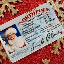 Surat Izin Mengemudi Santa yang Hilang, Dekorasi Natal, Surat Izin Terbang Kereta Luncur Santa, Kartu Identitas, Kartu Santa Claus, Surat Izin Terbang, Kotak Kunci Hadiah Malam Natal, Dekorasi Pohon Natal - MultiWarna - View 1