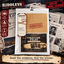 RIDDLEVA Cold Case Files Tycoon 未解之謎偵探桌上遊戲 沉浸式推理謎題遊戲 1-6人合作犯罪破案桌遊 萬聖節派對聖誕禮物家庭遊戲 - 黑色 - 查看 3