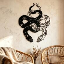 Excellent Two-Headed Snake Metal Wall Art For Indoor And Outdoor Use: Suitable For Modern Wall Decor, Classical Or Luxurious Decoration - B - View 9