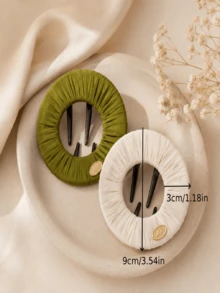 Hidden Round Flat Hair Claw Clip | Invisible Mini Claw Clip | Lightweight Comfortable No Pulling Hair | Daily French Elegant Updo Hair Accessory | Multiple Styles Available - Multicolor - View 10