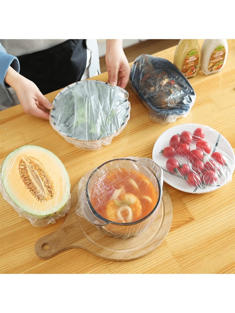 5/50/100pcs Household Food Wrap Film, Thickened Leftover Dish Covers, Fruit Preservation Film, Kitchen Refrigerator Food Wrap