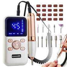 USB Rechargeable Electric Nail File Set - Multi-Speed Adjustable, Portable Nail Polisher And Foot Care Tool, Includes Nail File And Dead Skin Remover, Suitable For Home Manicure Salon, Professional Nail And Foot Shaping Tool, Professional Nail Drill, Battery Capacity: 1800mAh - A - View 5