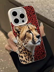 1件 白色豹紋復古豹紋個性化 TPU 防震全包覆手機殼，適用於 Apple 18 17 16 15 14 13 12 11 Pro Max Air 及系列 - 彩色 - 查看 4