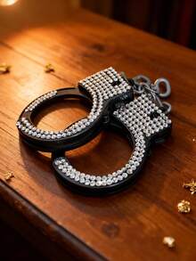 Plastic Handcuffs, Cosplay Costume Prop, Role Play Stage Performance Game Accessory, Portable Novelty Holiday Party Small Gift, Halloween Costume Prop, Fun Gift For Friends (Product May Have Slight Surface Imperfections During Production, But It Does Not Affect Normal Use) - Multicolor - View 3