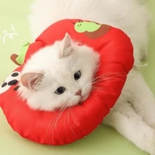 Apple-Shaped Pet Elizabeth Collar, Soft Head Cover For Cats And Dogs, Anti-Licking Anti-Biting Shame Collar, Post-Surgery Beauty Protective Shield - Multicolor - View 10