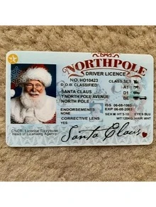 Surat Izin Mengemudi Santa yang Hilang, Dekorasi Natal, Surat Izin Terbang Kereta Luncur Santa, Kartu Identitas, Kartu Santa Claus, Surat Izin Terbang, Kotak Kunci Hadiah Malam Natal, Dekorasi Pohon Natal - MultiWarna - View 5