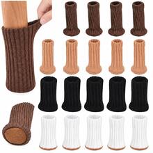 [Knitted Anti-Slip Chair Leg Socks]4/24/32pcs Thickened Double-Layer Knitted Anti-Slip Chair Leg Socks, Classic Striped Floor Protector Covers, Noise Reduction Covers, Polyester Material, Multiple Colors, 4 Styles Available - Multicolor - View 2