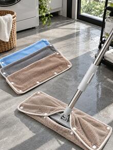 1pc Multi-Purpose Microfiber Mop Replacement Pad, Washable Flat Mop Cloth, Dust Mop Head, Suitable For Hardwood Floors, Tiles, Composite Flooring, Home & Dorm Autumn Cleaning Accessories, Kitchen Accessories - Mop Cloth - View 1